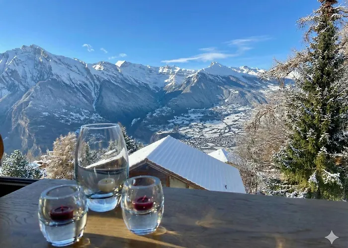 In Out For 10 People With Breathtaking View Alpstuga Nendaz